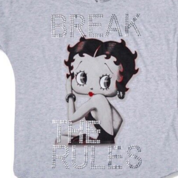 NWT! Universal Studios Betty Boop Ladies T-Shirt Break The Rules! - Picture 3 of 3